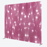 Aperturee - Aperturee Pink Bokeh Stars Light Birthday Pillow Cover Backdrop